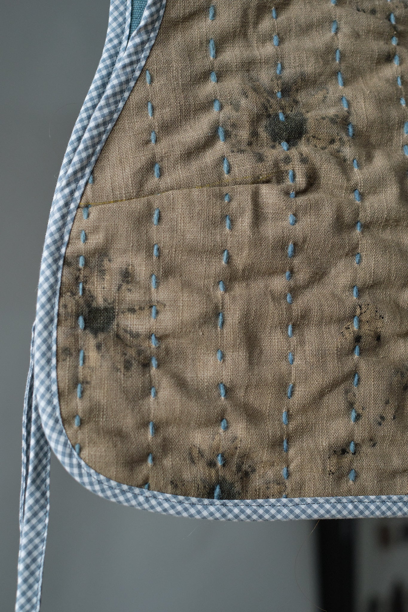 Quilted Vest Daisies & Indigo