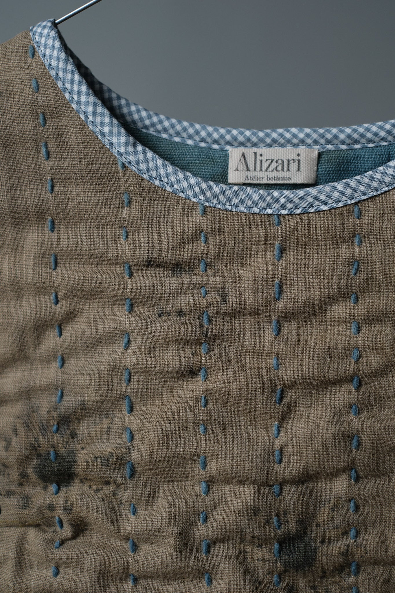 Quilted Vest Daisies & Indigo