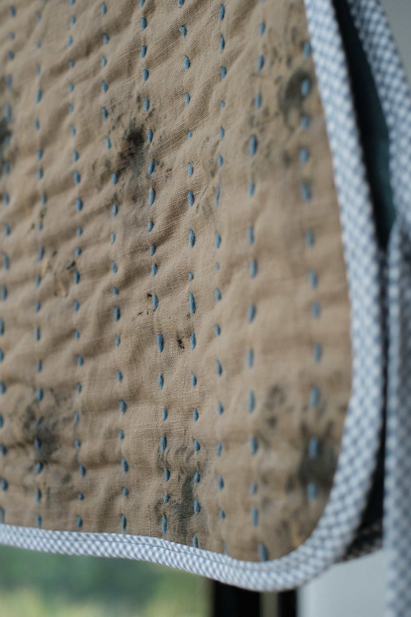 Quilted Vest Daisies & Indigo