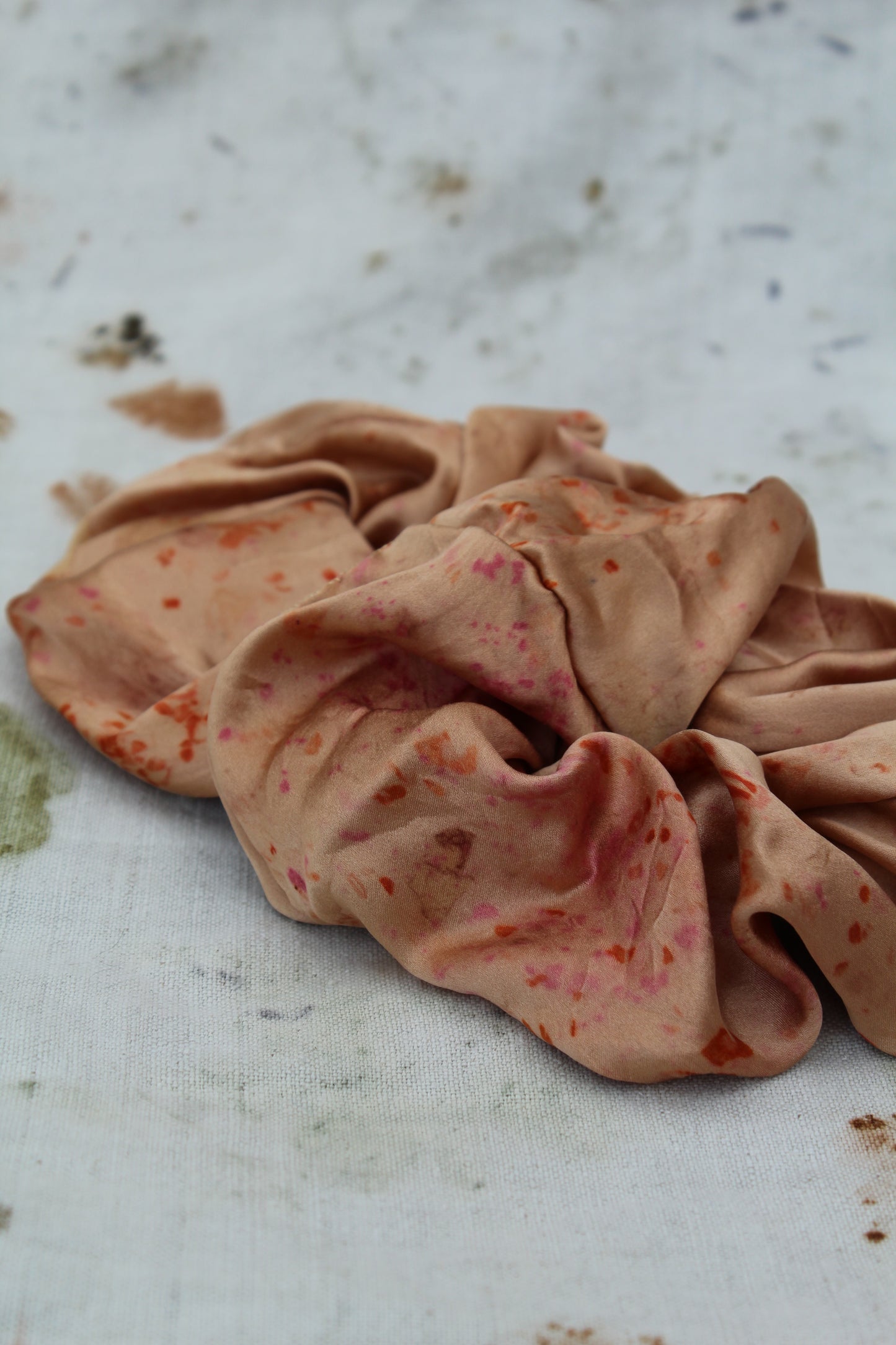 Madder Chips Silk Scrunchie
