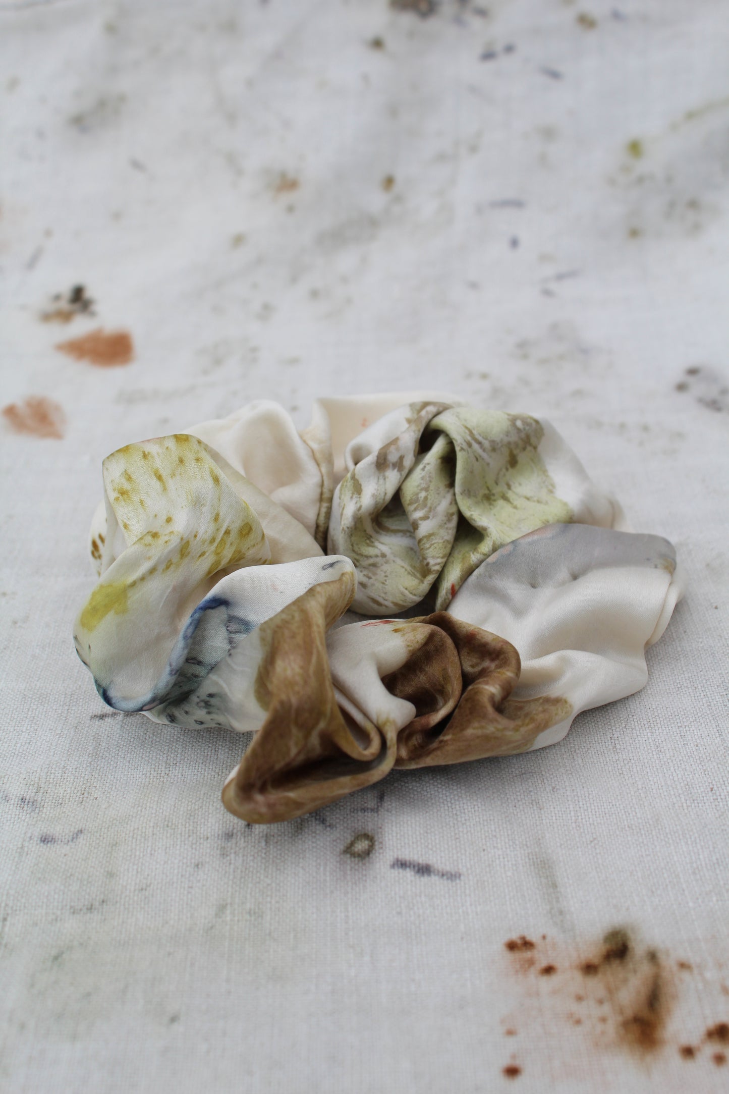 Leaves Silk Scrunchie