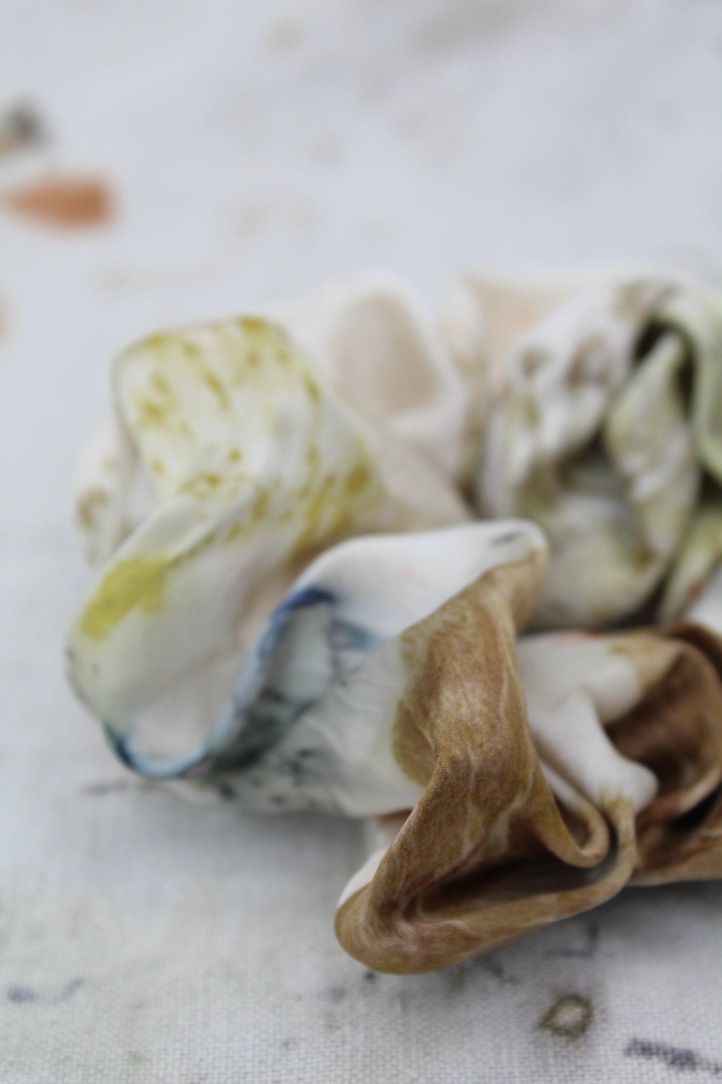 Leaves Silk Scrunchie