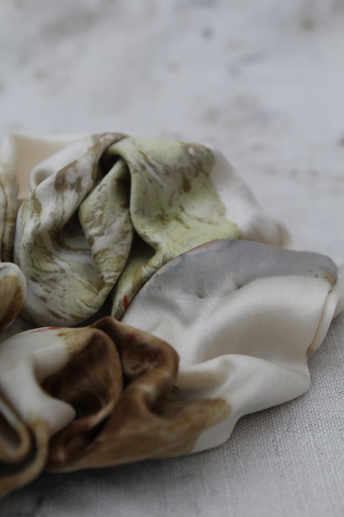 Leaves Silk Scrunchie