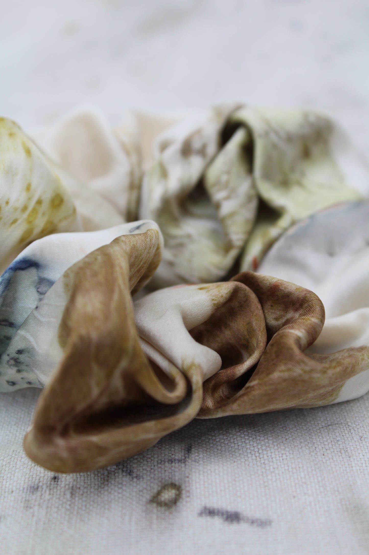 Leaves Silk Scrunchie